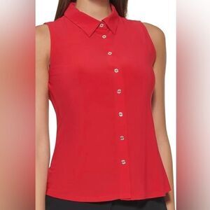 Tommy Hilfiger Red Button Down Shirt